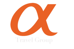 Orange lowercase cursive a - Travel Group